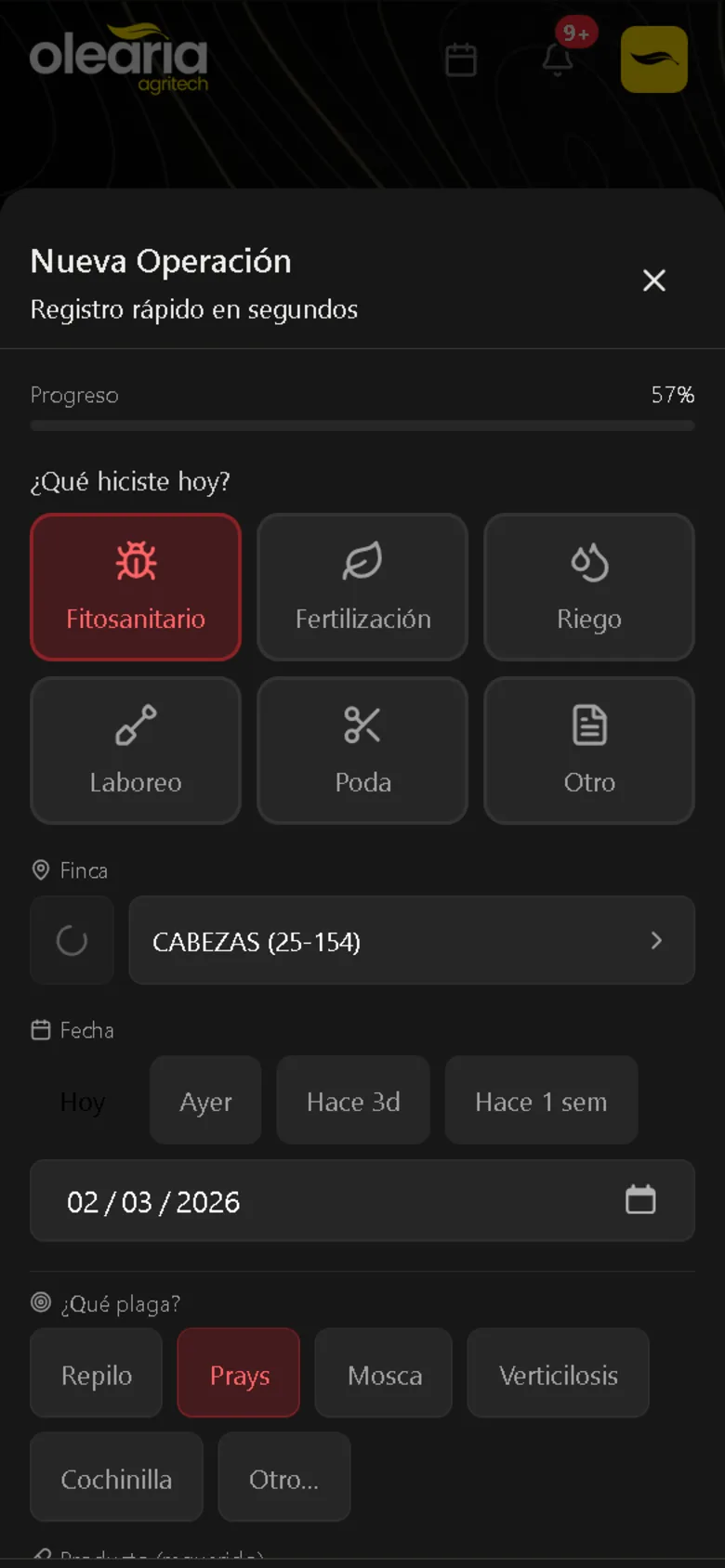 Registra una operación en campo en menos de un minuto - 2