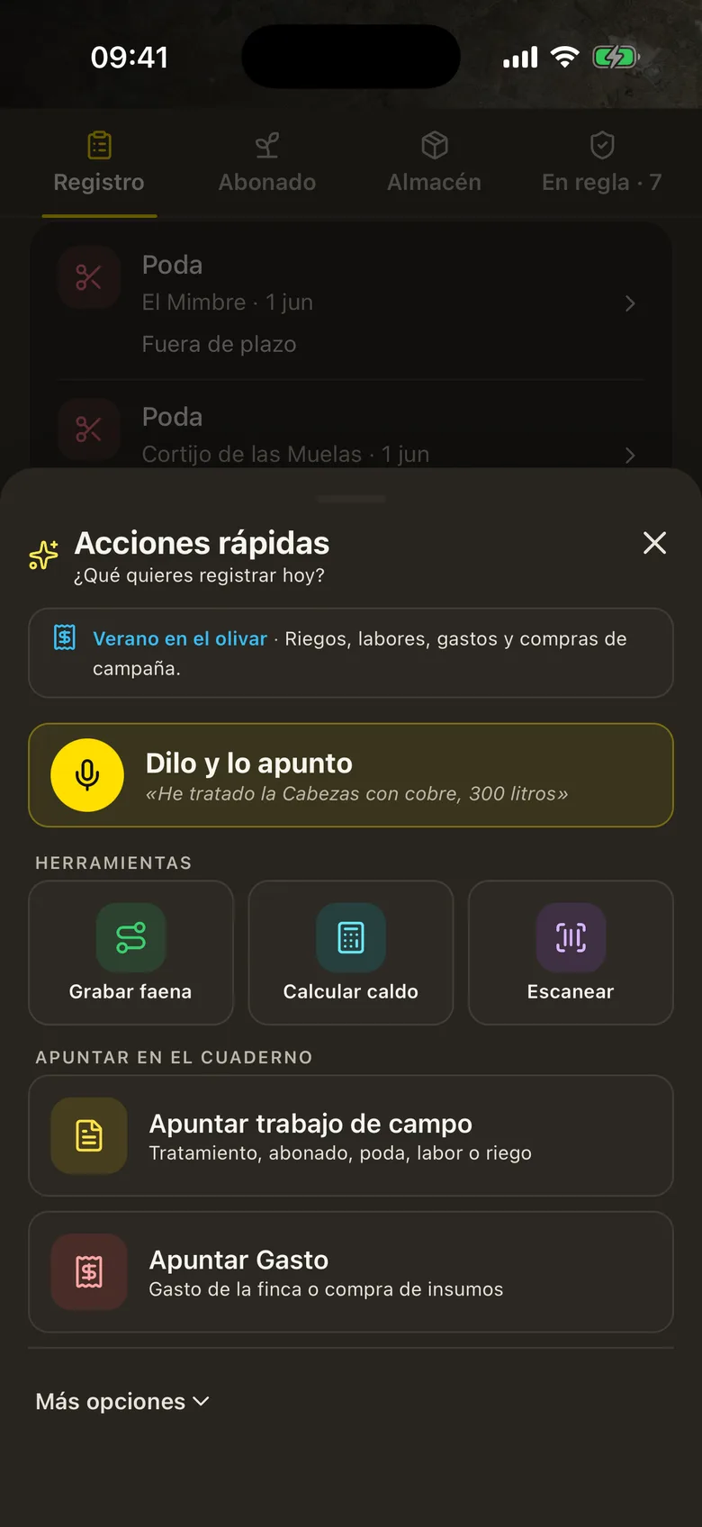 Lo dices, y queda en el cuaderno