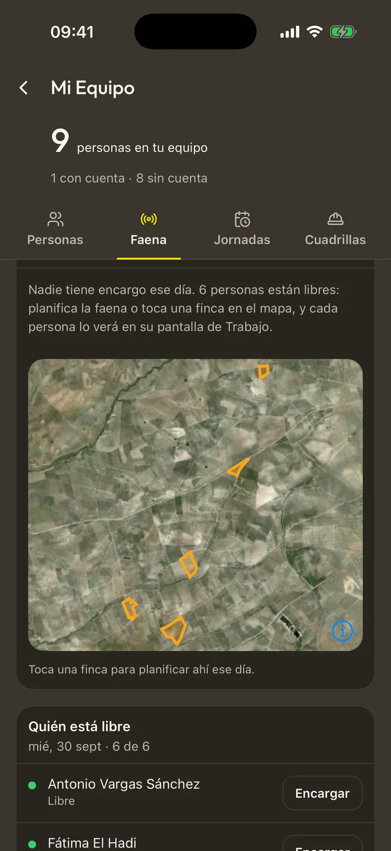 La faena, repartida en el mapa